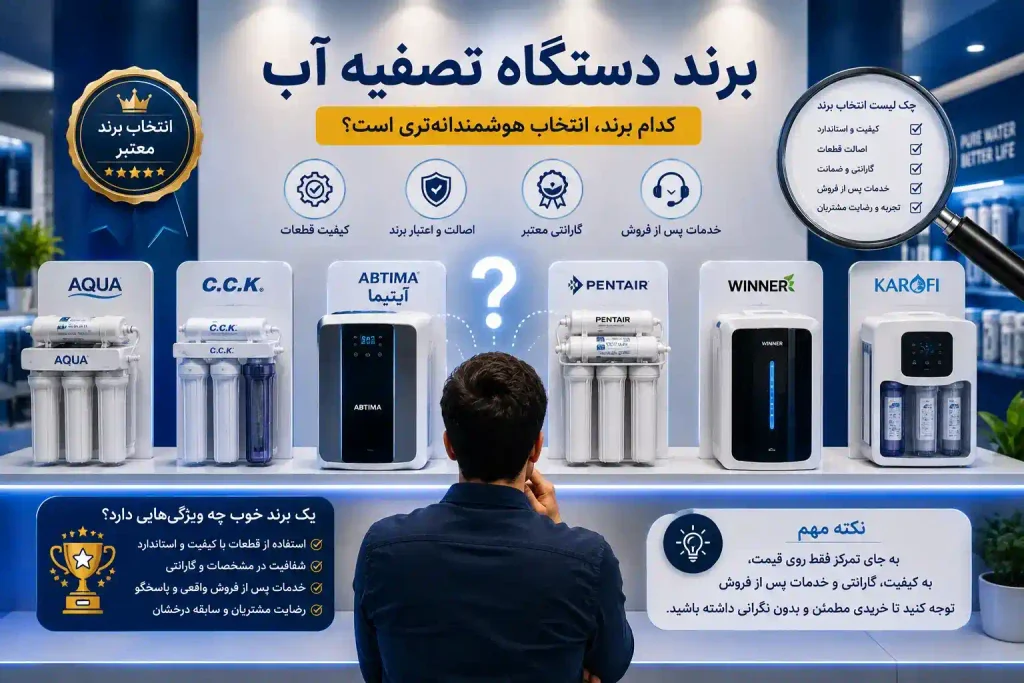 مقایسه برندهای دستگاه تصفیه آب